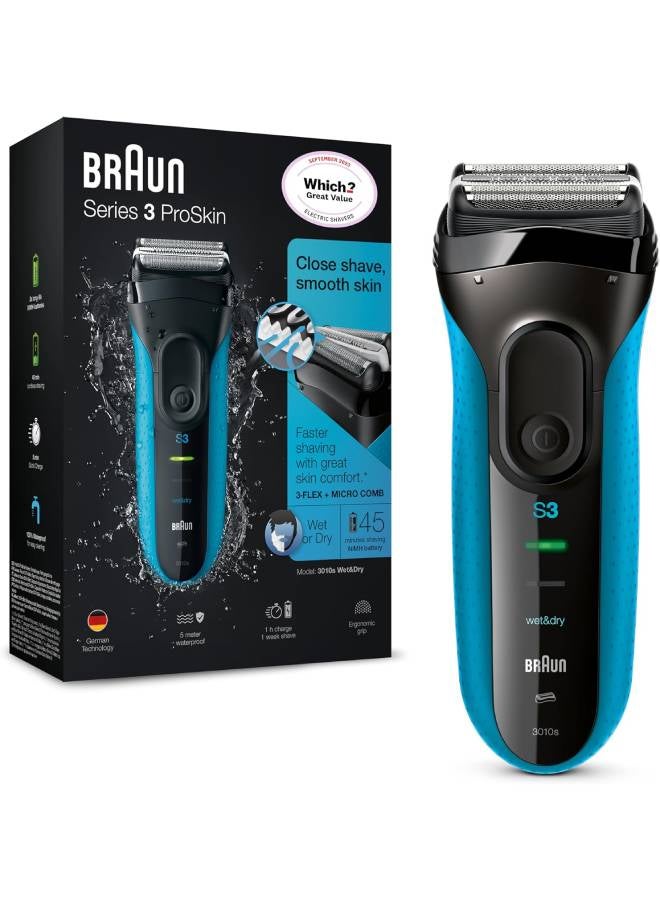 BRAUN 3010S Series 3 Proskin Rechargeable Wet&Dry Electric Shaver Multicolor - Image 1