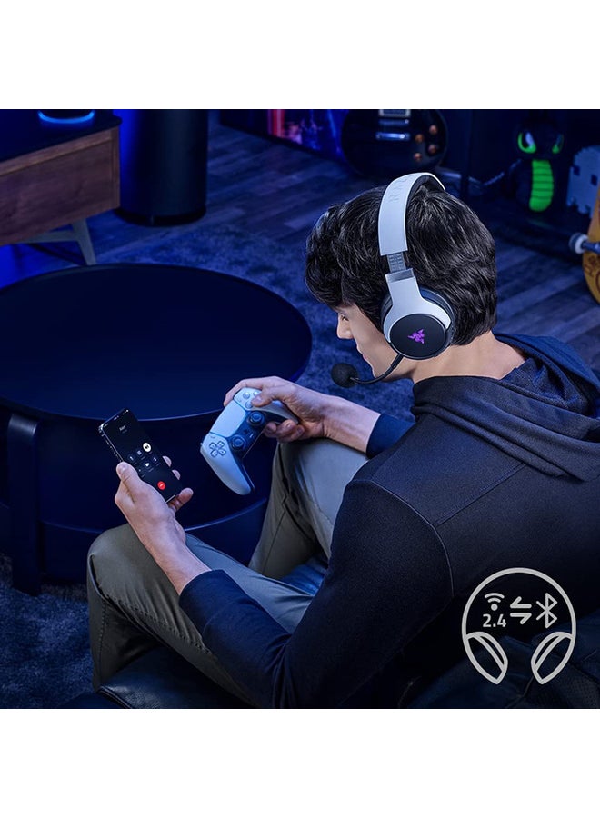RAZER - Razer Kaira Pro Dual Wireless Playstation 5 Headset, Razer TriForce Titanium 50mm Drivers, Detachable Razer HyperClear Supercardioid Mic - Image 1