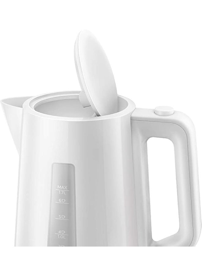 Philips - Plastic Kettle 3000 Series - With Pilot Light, Spring Opening, 1.7 L 2200 W HD9318/01 White - Image 1