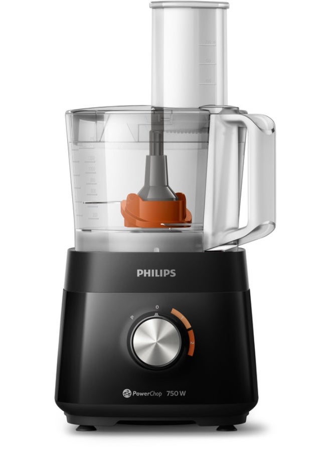 Philips Food Processor 5000 Series - 2 Speeds, 6 Accessories including 1.5L Bowl & 1.5L Blender Jar, 1.5 L 750 W HR7302/90 Black - Image 2