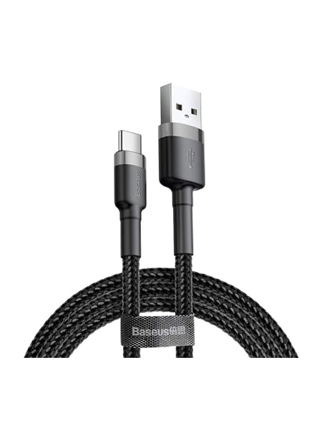 بيسوس كابل كافول بمنفذ USB Type-C بتيار 2 أمبير وطول مترين أسود/ رمادي - Image 1