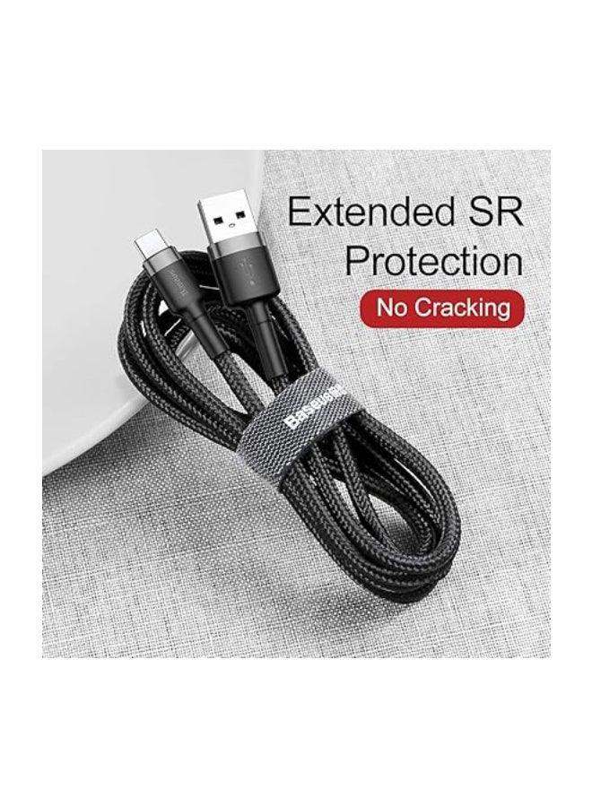 بيسوس كابل كافول بمنفذ USB Type-C بتيار 2 أمبير وطول مترين أسود/ رمادي - Image 5