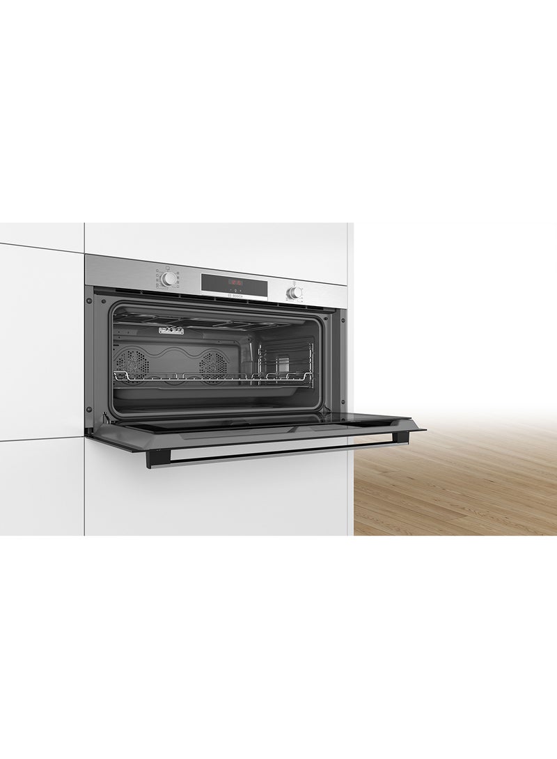 BOSCH - Built-In Oven with HotAir for Perfect Baking, 50 cm, with EcoClean Direct for Easy Cleaning 85 L 3100 W VBC514CR0 Stainless Steel - Image 1