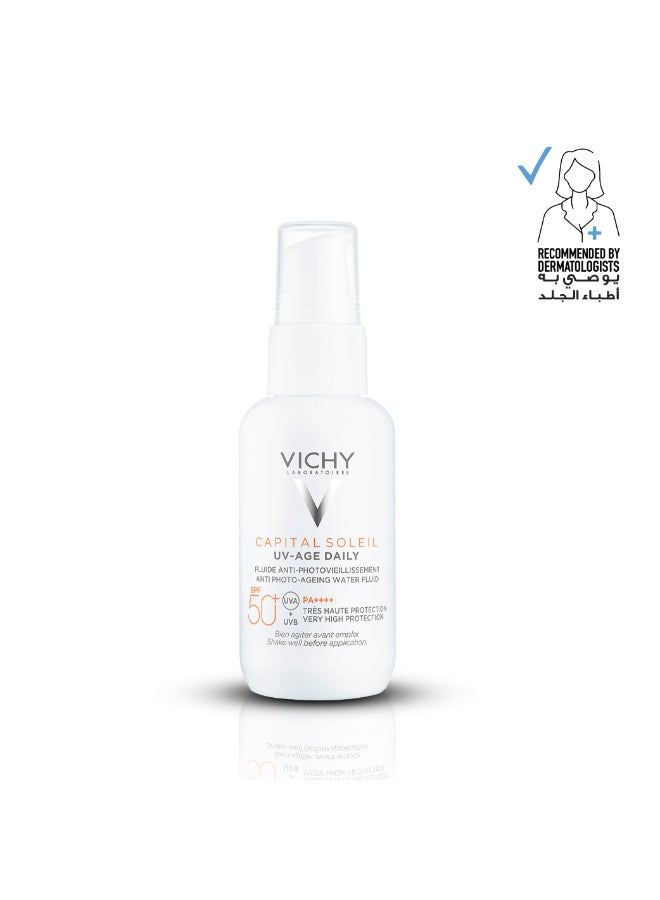 فيشي كابيتال سولاي SPF 50+ UV-Age واقي شمس مقاوم لعلامات تقدم سن مع النياسيناميد 40ملليلتر - Image 1