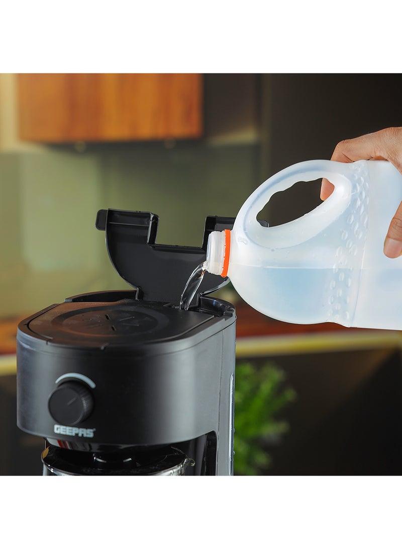 GEEPAS - Ice Tea/ Coffee Maker, With Permanent Nylon Filter, GCM41516 | Ice Tea Maker with Infusion Pitcher for Hot/Cold Water | Iced Coffee Maker for Ground Coffee with Brew Strength Selector 2.5 L 700 W GCM41516 Black - Image 1