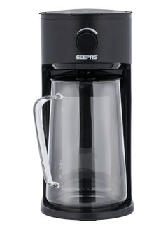 GEEPAS Ice Tea/ Coffee Maker, With Permanent Nylon Filter, GCM41516 | Ice Tea Maker with Infusion Pitcher for Hot/Cold Water | Iced Coffee Maker for Ground Coffee with Brew Strength Selector 2.5 L 700 W GCM41516 Black  - Image 1
