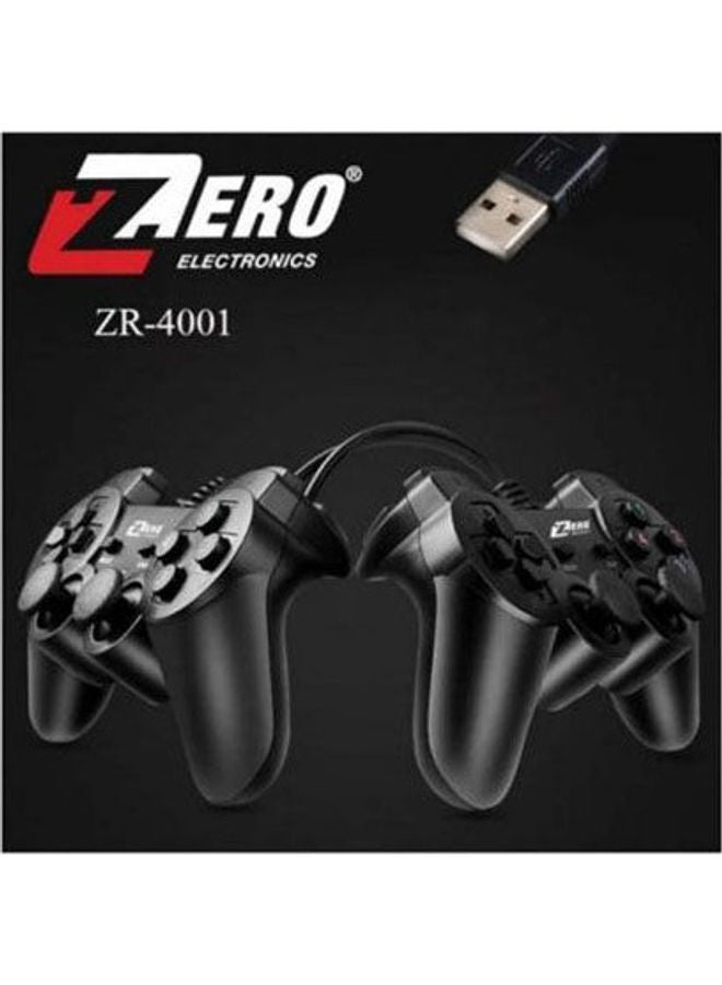 زيرو لوحة ألعاب مزدوجة USB 2.0 للكمبيوتر الشخصي أو الكمبيوتر المحمول مع وظيفة الاهتزاز - Image 3