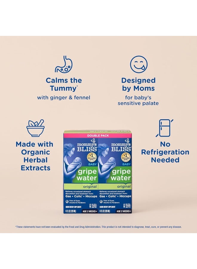 Mommy's Bliss Pack Of 2 Baby Gripe Water Original 2X4 Fl Oz  - Image 4