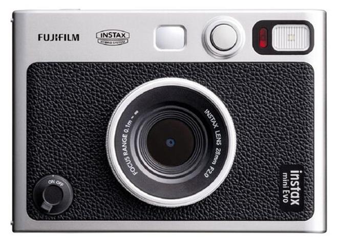 FUJIFILM Instax Mini EVO Hybrid Instant Camera – Black (USB-C) | Instant Print with Digital Preview, Creative Modes & Built-In Selfie Mirror - Image 1