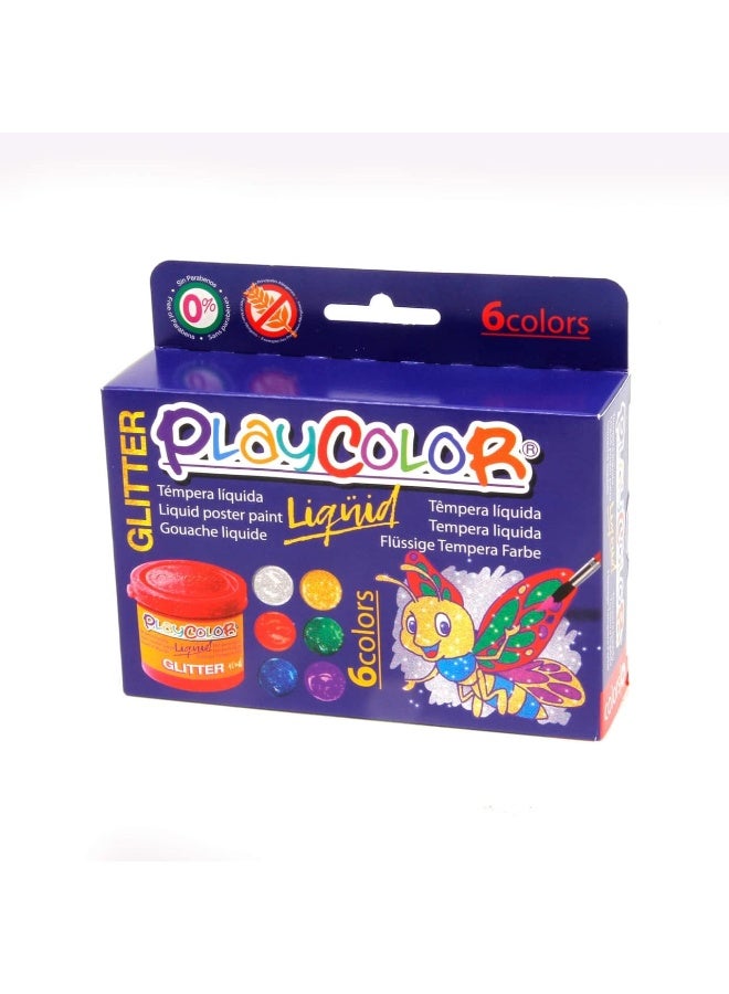 Playcolor Liquid Glitter, 40ml, 6 Count 15.5x10.5x4.5cm - Image 3