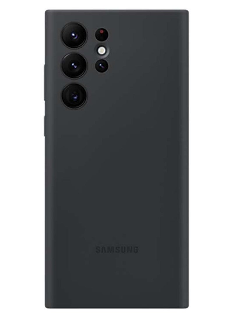 سامسونج غطاء حماية من السيليكون لهاتف جالاكسي S22 ألترا لون أسود. - Image 1