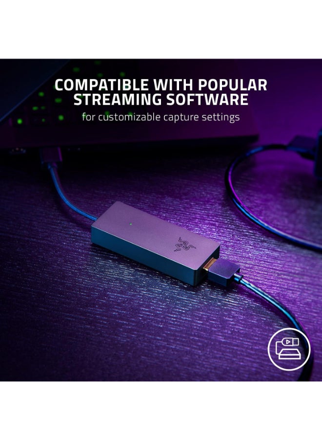 RAZER - Ripsaw X USB Capture Card w/Camera Connection: 4K 30FPS - OBS & Streamlabs Compatible - for Streaming, Gaming, Video Conference, Zoom, Teams - HDMI 2.0 & USB 3.0 - Compact Design - Plug & Play - Image 1