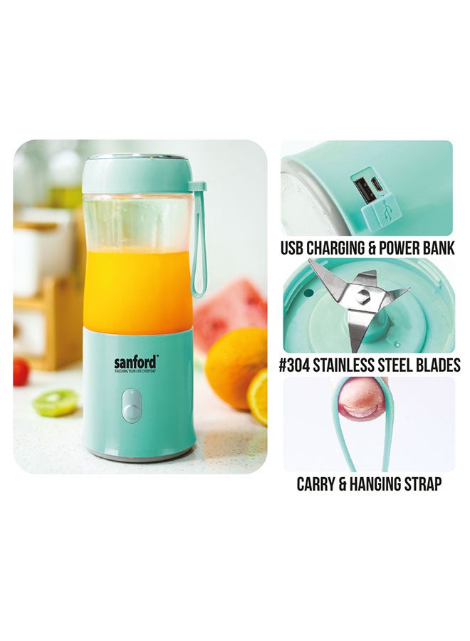 Sanford - 2-in-1 Rechargeable Blender 2000 mAh Lithium Battery Power Bank Function, Dual Switch, USB Charging, Carry and Hanging Strap SF6810BR - Image 1