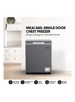 260L Gross / 198L Net, Single Door Chest Freezer With Storage Basket, High Energy Efficiency Cooling System, Adjustable Temperature, Child Lock, Silent Operation, Ideal For Home And Restaurants 260 L 434 kW NCF260N7S/1 Silver - pnsku/N52750894A/45/_/1707911963/e510e06c-e2d5-4dc1-b035-576acc3e2e0d