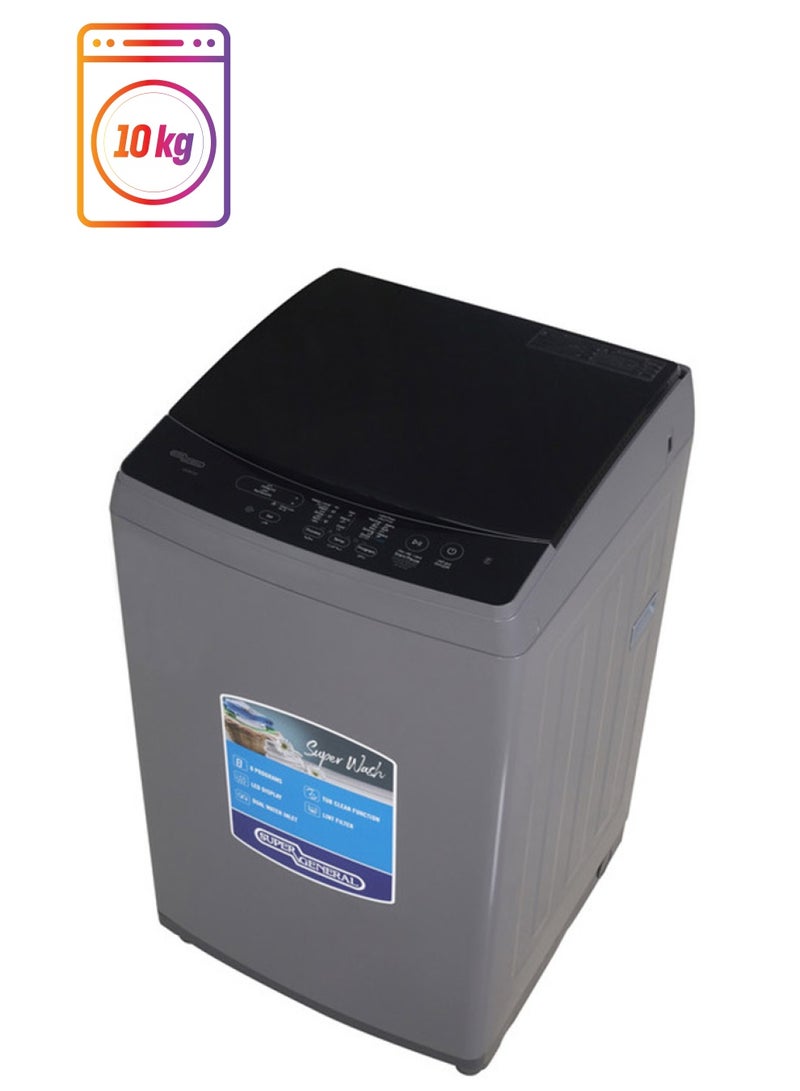 سوبر جنرال غسالة ملابس بتحميل علوي سعة 10 كجم 10 kg KSGW1024  - Image 1