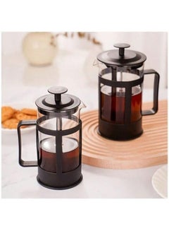 Generic French Press Espresso And Tea Maker Manual Milk Frother Stainless Steel Filters Maximum Flavor Coffee Brewer With Superior Filtration Black 350ml  - Image 1