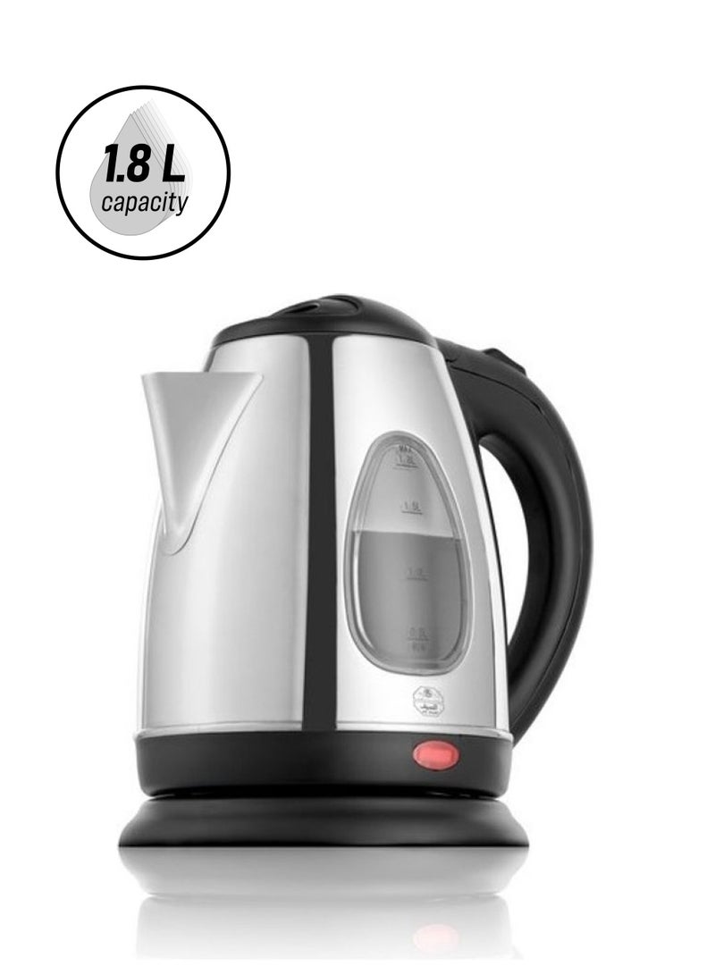 Alsaif Electric Kettle 1.8 L 2200 W S7050 Black/Silver - Image 1