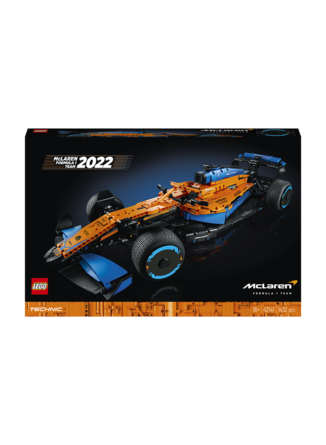 LEGO Technic Mclaren Formula 1 Race Car Model Building Kit For Adults; Build A Replica Model Of The 2022 Mclaren Formula 1 Race Car (1,434 Pieces) 42141