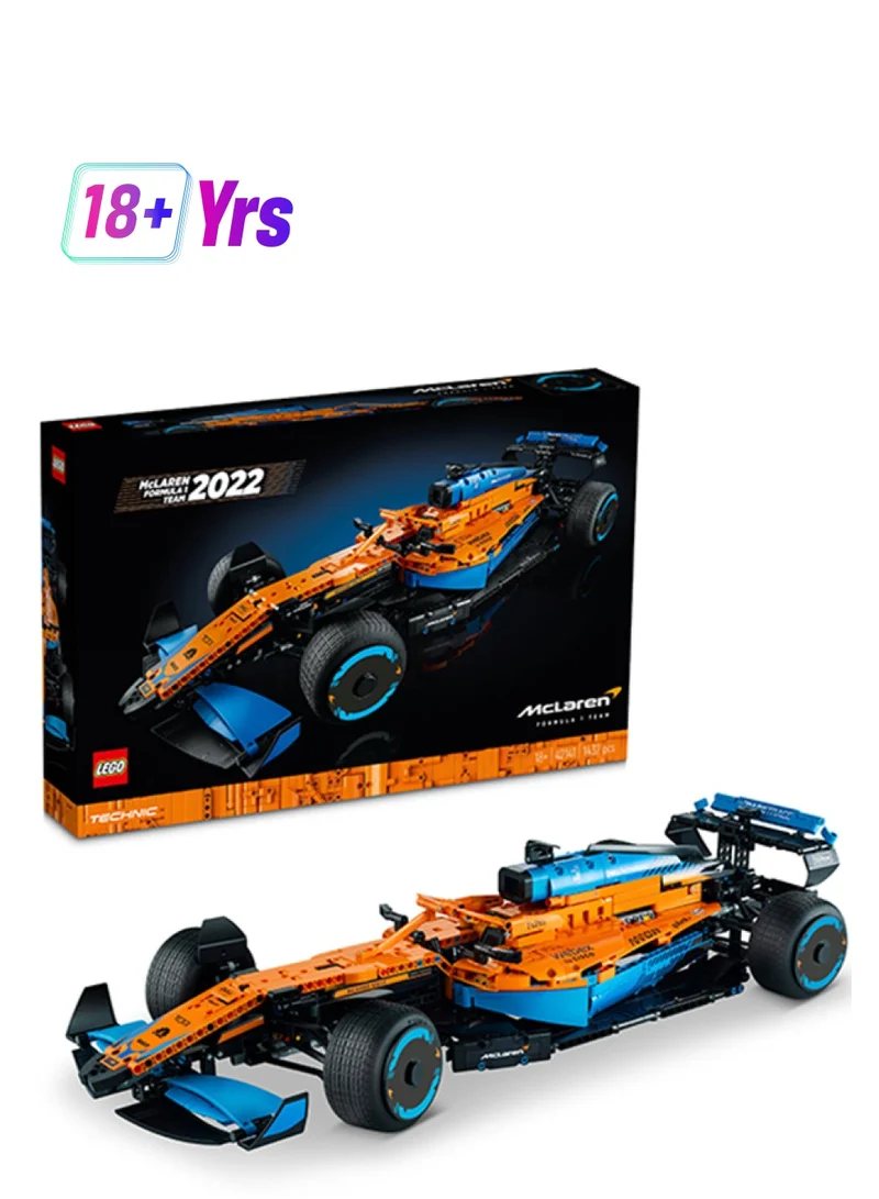 LEGO Technic Mclaren Formula 1 Race Car Model Building Kit For Adults; Build A Replica Model Of The 2022 Mclaren Formula 1 Race Car (1,434 Pieces) 42141