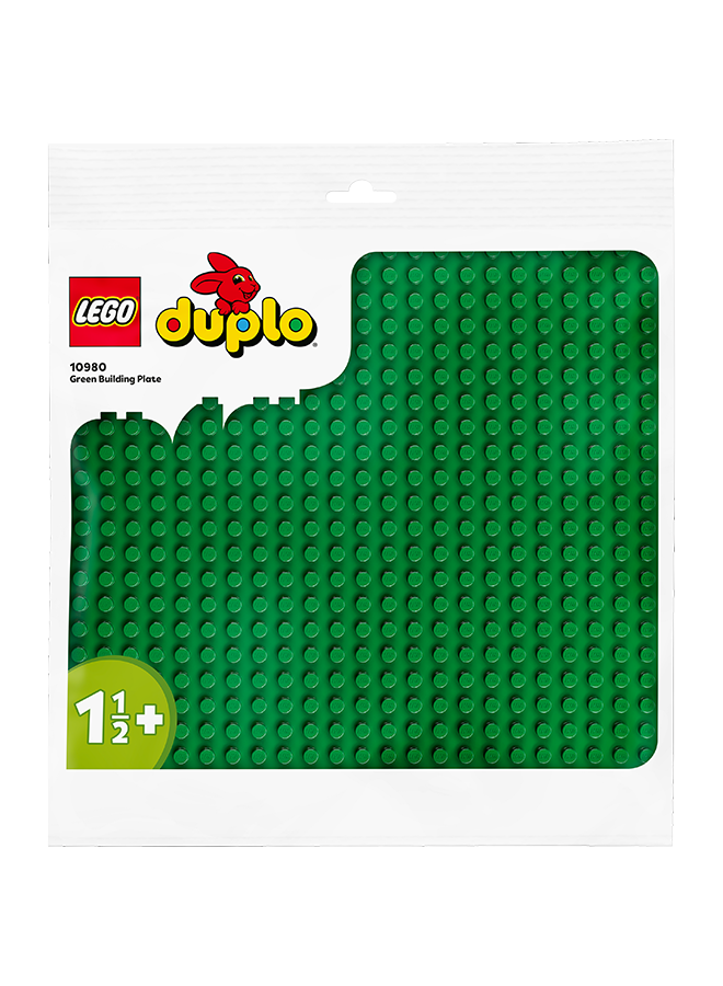 LEGO 6387125 DUPLO® Green Building Plate 10980 Build-and-Display Toy; Baseplate for Creative Construction; Creative Play Equipment; Birthday, Holiday or Any-Time Gift for Preschoolers Aged 18 Months and up (1 Piece) 1+ Years 1 18-24 Months  - Image 2