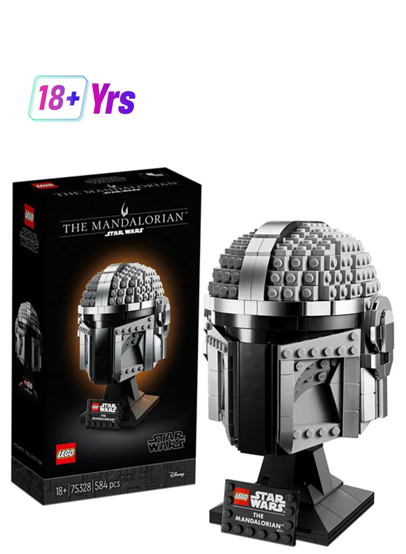 LEGO Star Wars The Mandalorian Helmet 75328 Creative Building Kit for Adults; Collectible Build-and-Display Model; Fun Holiday Gift, Birthday Present or Surprise Treat for Fans (584 Pieces)