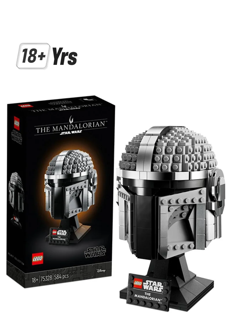 LEGO Star Wars The Mandalorian Helmet 75328 Creative Building Kit for Adults; Collectible Build-and-Display Model; Fun Holiday Gift, Birthday Present or Surprise Treat for Fans (584 Pieces)