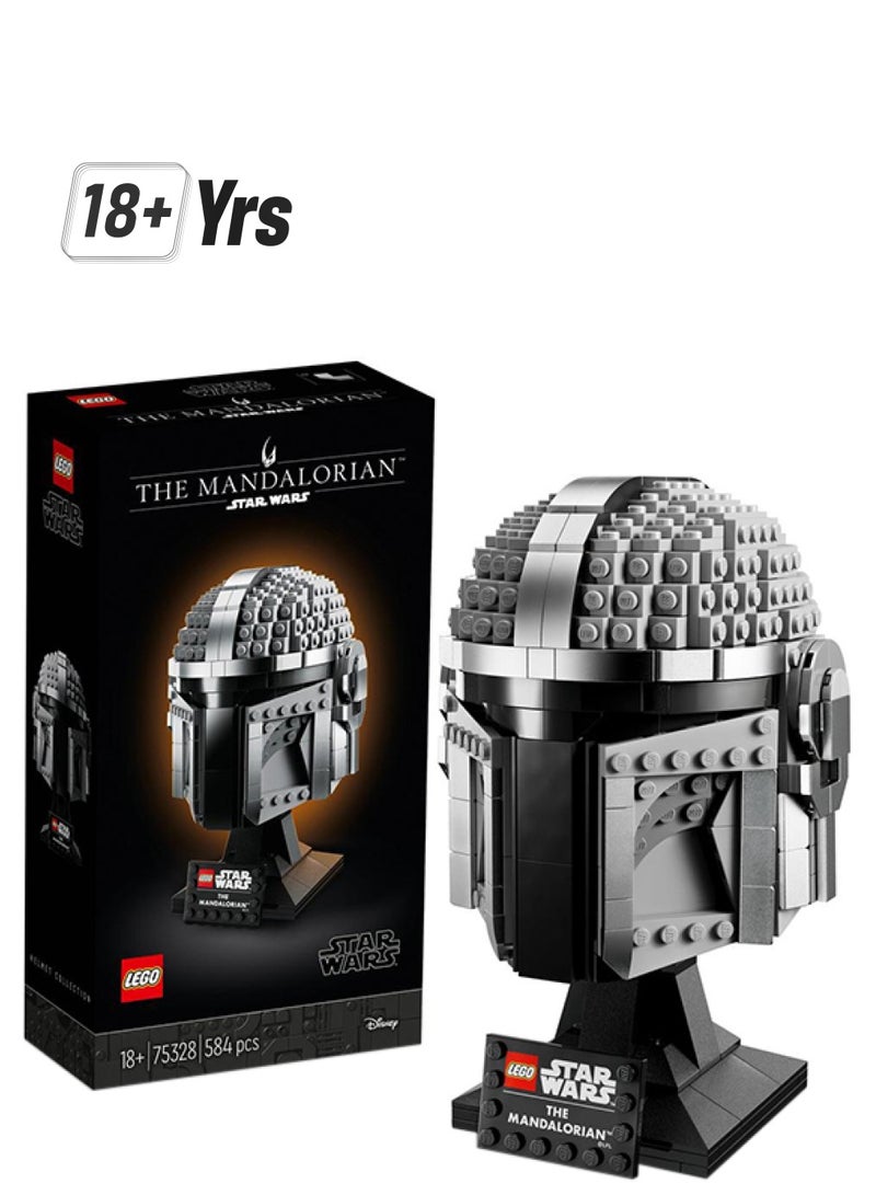 LEGO 6378866 Star Wars The Mandalorian Helmet 75328 Creative Building Kit for Adults; Collectible Build-and-Display Model; Fun Holiday Gift, Birthday Present or Surprise Treat for Fans (584 Pieces) 584 18+ years  - Image 1