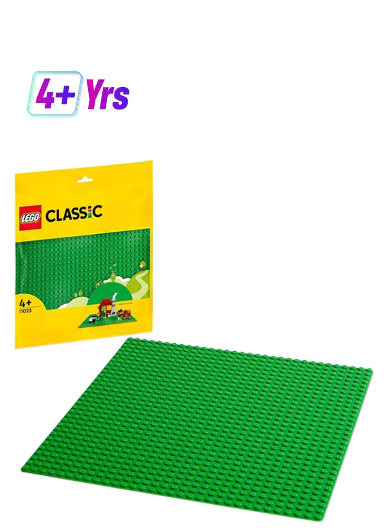 LEGO Classic Green Baseplate Building Kit; Square 32X32 Landscape For Open-Ended Imaginative Building Play; Can Be Given As A Birthday, Holiday Or Any-Day Gift For Kids Aged 4 And Up (1 Piece) 11023