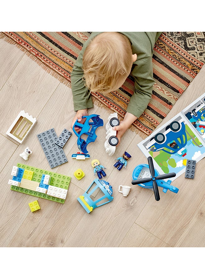 LEGO 6379240 6379240 Duplorescue Police Station & Helicopter 10959 Building Toy Playset; Includes A Police Car, Helicopter, 2 Officer Figures And A Building With Imaginative Accessories; Great Gift For Kids Aged 2+ (40 Pieces) 2+ Years 2+ Years - Image 4