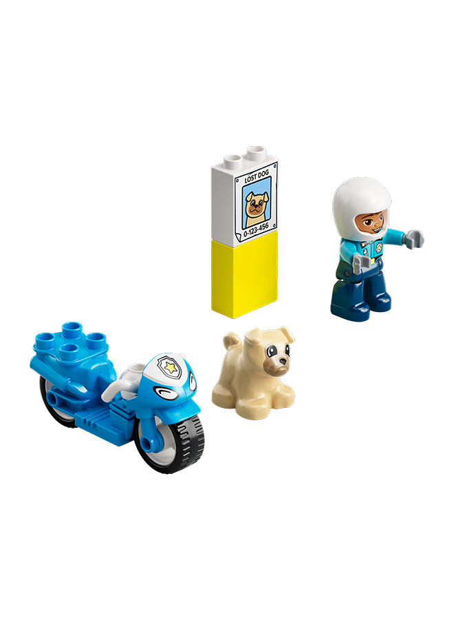 LEGO - 6379254 LEGO® DUPLO® Rescue Police Motorcycle 10967 Building Toy for Imaginative Play; Police Officer Bike and Cute Dog; Finding a Lost Dog and More Police Activities for Toddlers, Preschoolers and Kids Aged 2+ (5 Pieces) 5 2+ Years - Image 1