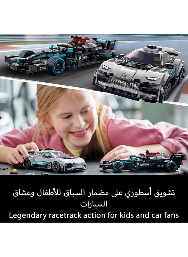 LEGO - 6379692 Speed Champions Mercedes-Amg F1 W12 E Performance & Mercedes-Amg Project One Model Building Kit; 2 Collectible Toy Race Cars With Driver Minifigures, For Kids And Car Fans Aged 9+ (564 Pieces) 76909 564 9+ Years - Image 1