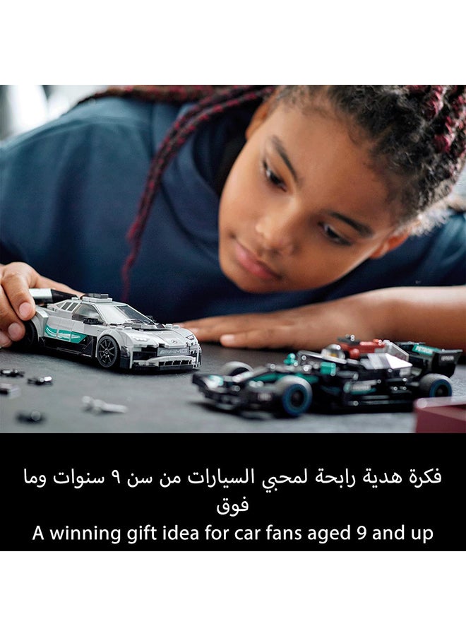 LEGO - 6379692 Speed Champions Mercedes-Amg F1 W12 E Performance & Mercedes-Amg Project One Model Building Kit; 2 Collectible Toy Race Cars With Driver Minifigures, For Kids And Car Fans Aged 9+ (564 Pieces) 76909 564 9+ Years - Image 1