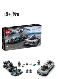 6379692 Speed Champions Mercedes-Amg F1 W12 E Performance & Mercedes-Amg Project One Model Building Kit; 2 Collectible Toy Race Cars With Driver Minifigures, For Kids And Car Fans Aged 9+ (564 Pieces) 76909 564 9+ Years