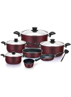 Trueval 11 Piece Set Of Pot Size 18-22-26 Frying Pan Size 22 Oven Tray Size 24 Conic Casserole Size 16 + 2 Pieces Color Distribution - Brick Dark Red 26cm - pnsku/N52756520A/45/_/1718274367/7ebd0fe8-ecbc-4e57-844b-bcafad2bdc4a