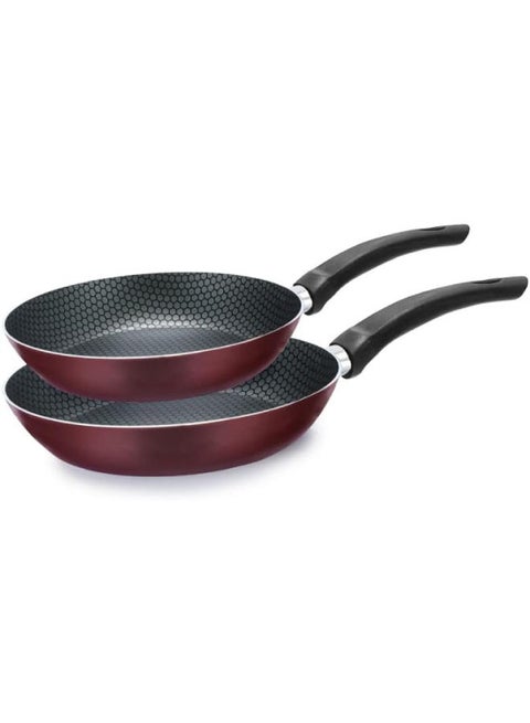 Frying Pan Set 2 Pieces Dark Red 18-26cm