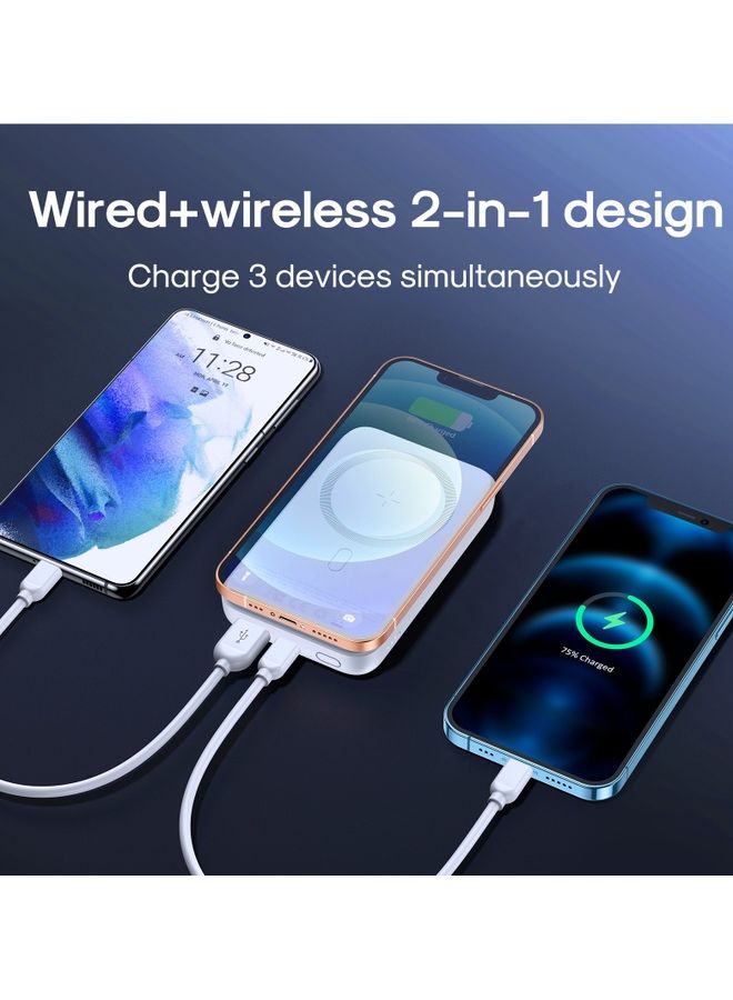 JOYROOM Jr-W020 20W Mini Magnetic Wireless Power Bank 10000 mAh - Blue - Image 2