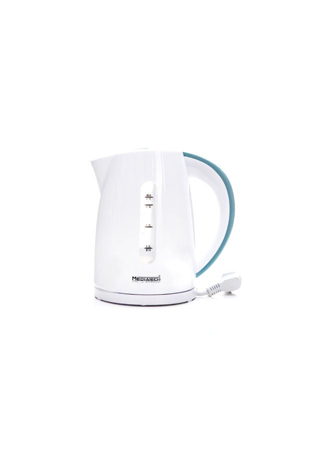 Electric Kettle, Auto Shut-Off, Water level indicator, Plastic, 1.7 L 2200 W MT-K199 White