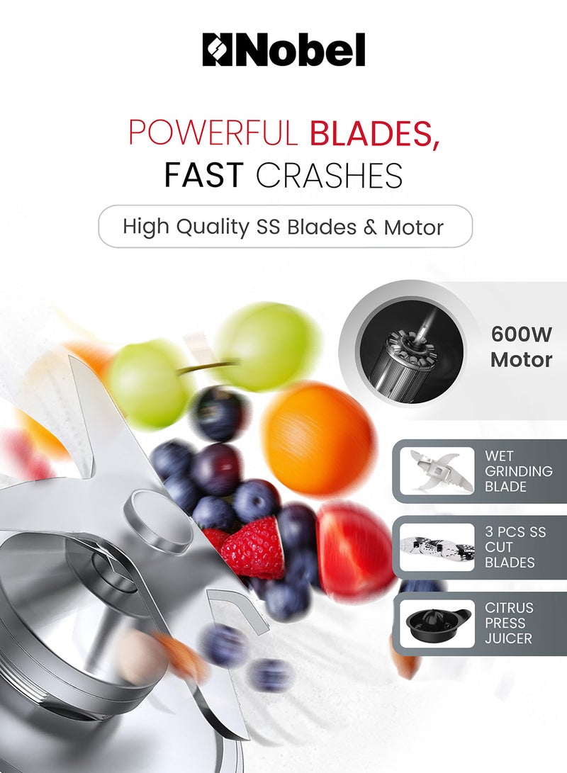 10 In 1 Food Factory Juicer 1.5 L 600 W NFP777E Silver