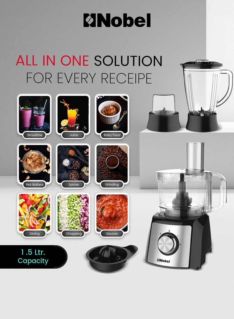 10 In 1 Food Factory Juicer 1.5 L 600 W NFP777E Silver