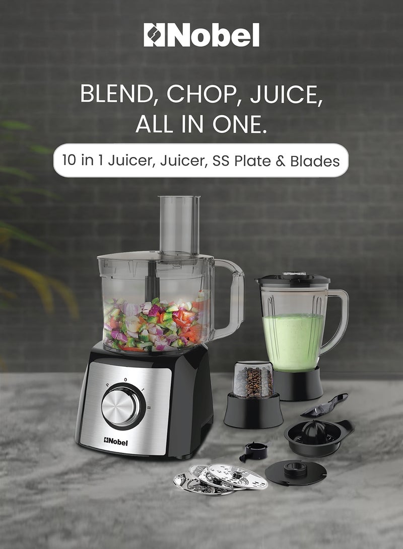 10 In 1 Food Factory Juicer 1.5 L 600 W NFP777E Silver