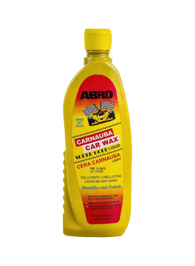 Abro Carnauba Car Wax - Super Gold Liquid 473mL 