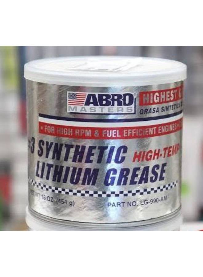 Abro #3 Synthetic Lithium Grease Water Resistance Mutli-Purpose for Automotive & Home (454gm) 