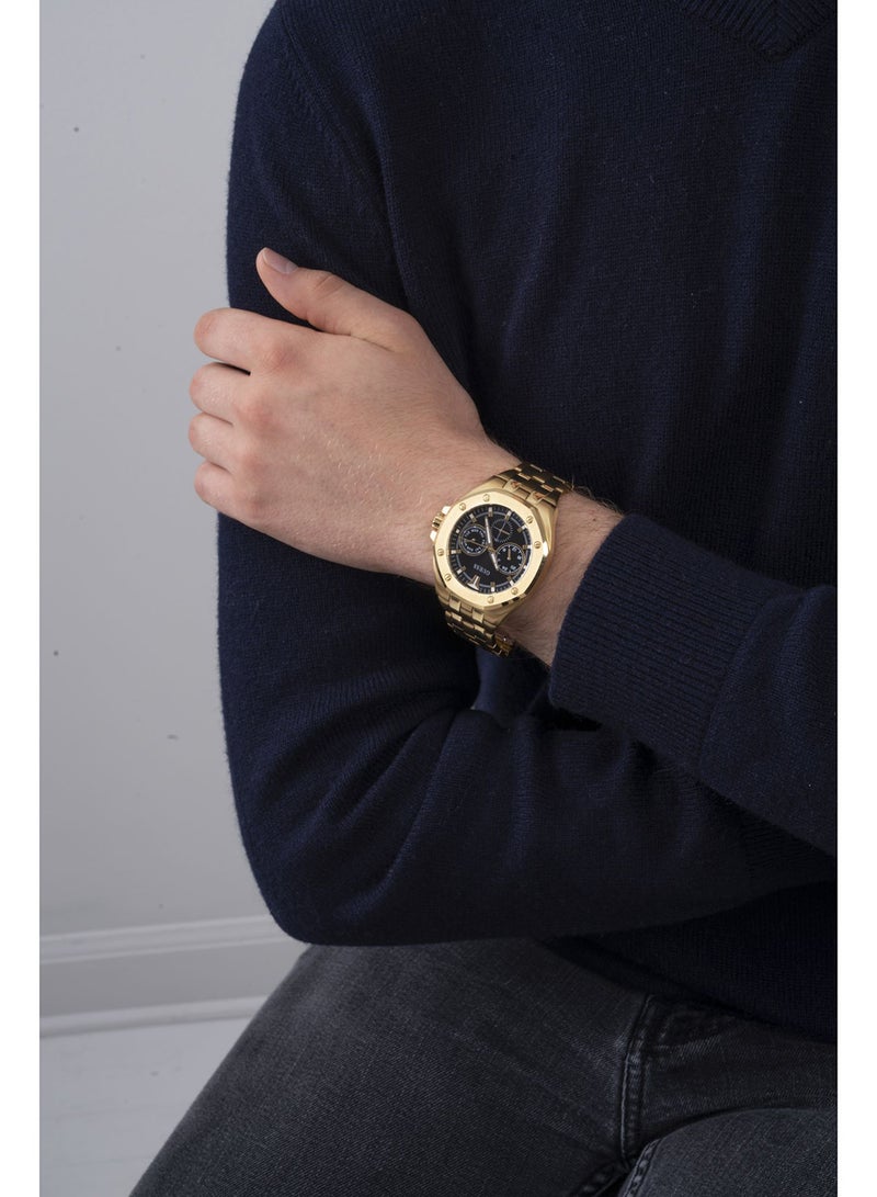 GUESS - Men's Top Gun Stainless Steel Wrist Watch GW0278G2 - 46mm - Gold - Image 1