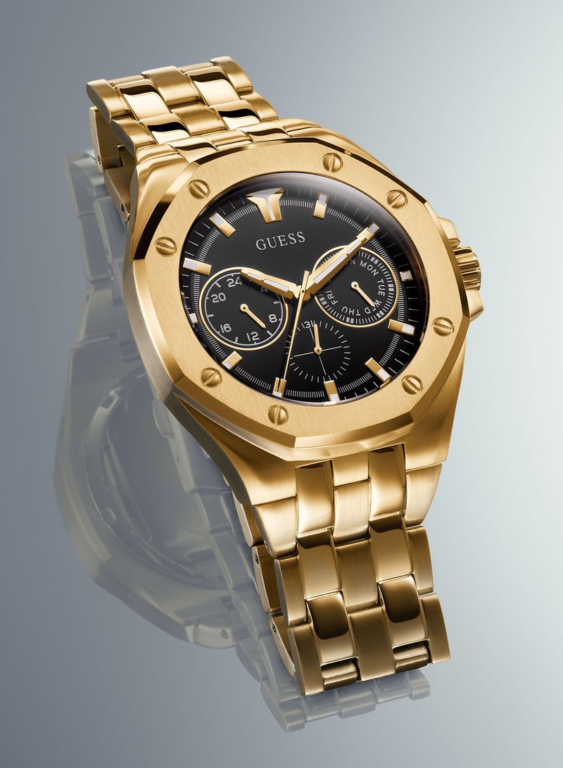 GUESS - Men's Top Gun Stainless Steel Wrist Watch GW0278G2 - 46mm - Gold - Image 1