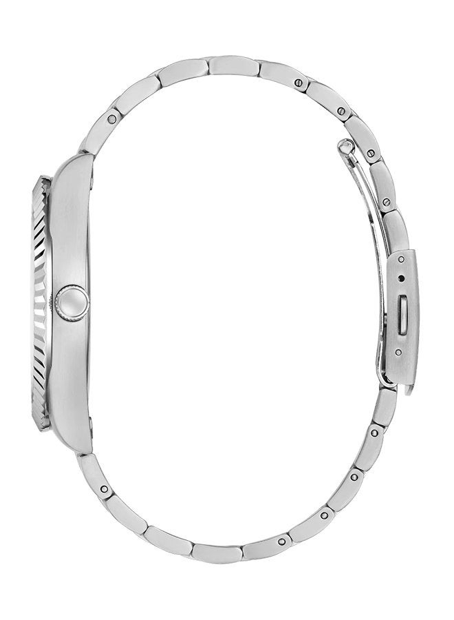 جس ساعة يد كونوسير بعقارب وسوار من الستانلس ستيل 42 مم، لون فضي طراز GW0265G6 للرجال - Image 3