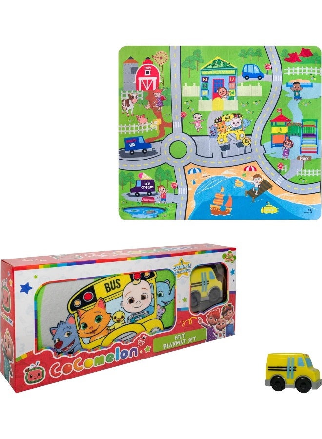 Cocomelon Felt Play Mat Set With 1 Vehicle Included  - Image 3