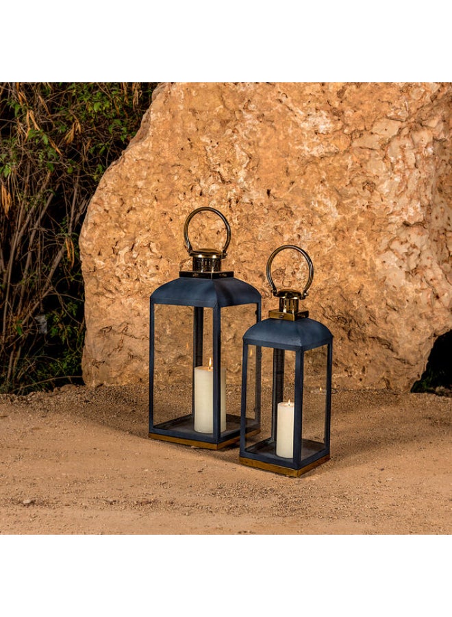 Decorative Lantern Black/Gold 7.5X20.5inch - Image 2