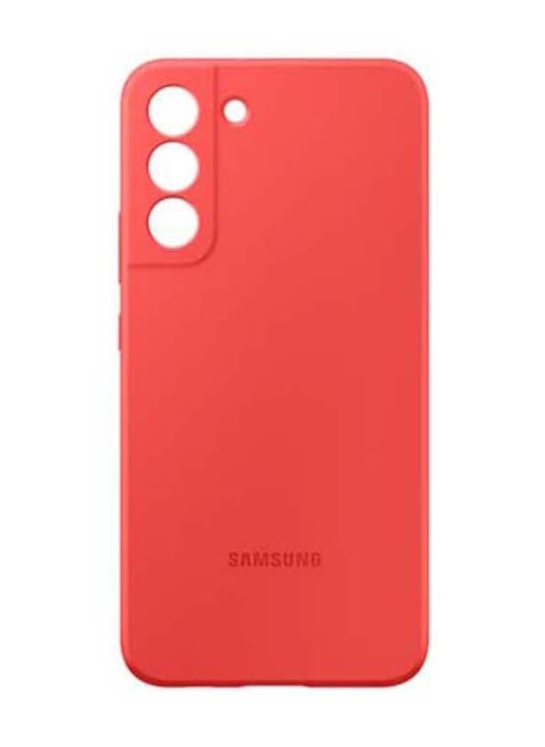 سامسونج غطاء حماية واقٍ مصنوع من السيليكون لهاتف S22 بلس أحمر زاهٍ - Image 4