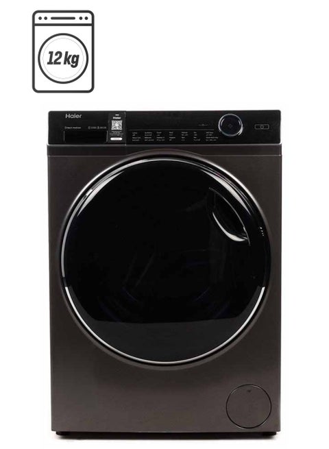 Washing Machine 12 KG Front Loading , Direct Motion inverter Motor, 525mm Super Drum, Steam - 12 kg HW120-B14979S8 Dark Silver