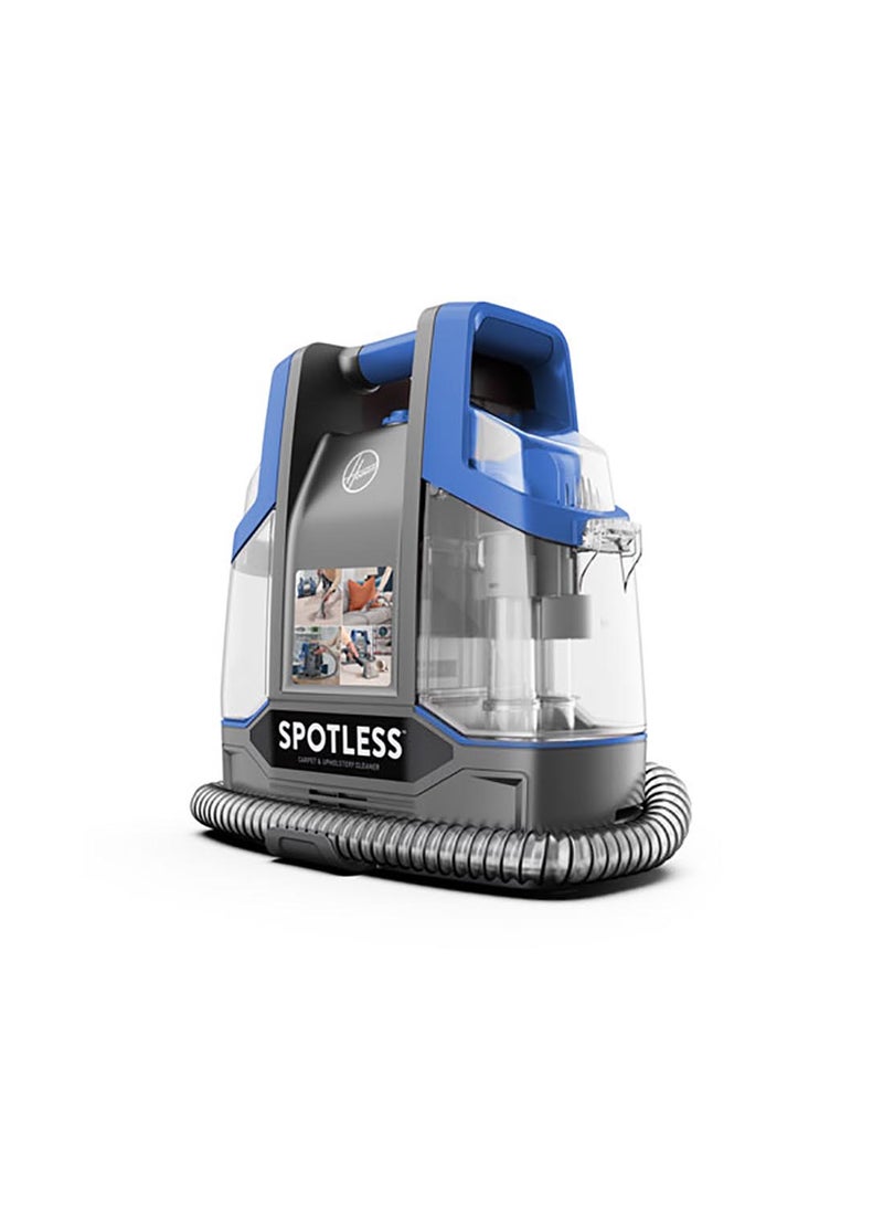 HOOVER - Spotless Clean Portable Lightweight Carpet & Upholstery Multi Surfaces Cleaner For Car Seats, Sofa, Kitchen, Outdoor & More, Removes Spots Spills & Tough Stains 2.6 L 400 W CDCW-CSME Blue/Grey - Image 1